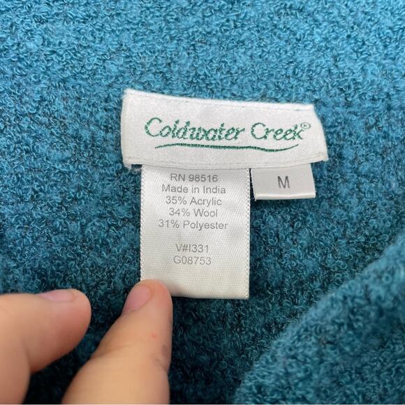 Coldwater Creek green button down sweater size Medium - Picture 8 of 11